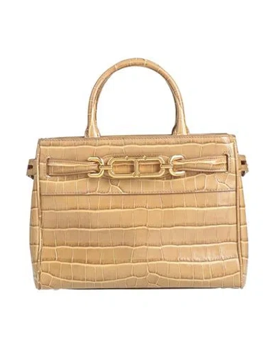 Tom Ford Woman Handbag Khaki Size - Calfskin In Gold