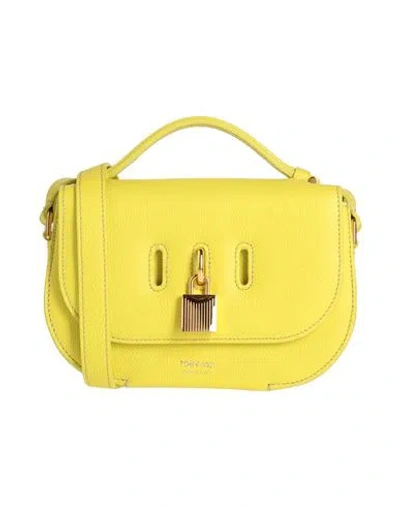 Tom Ford Woman Handbag Lime Green Size - Bull Skin, Calfskin