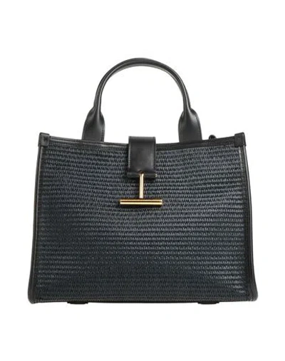 Tom Ford Woman Handbag Midnight Blue Size - Calfskin, Viscose, Cotton, Brass
