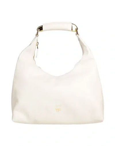 Tom Ford Woman Handbag Off White Size - Calfskin, Aluminum