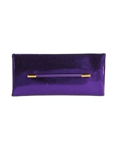 Tom Ford Woman Handbag Purple Size - Viscose, Silk, Calfskin