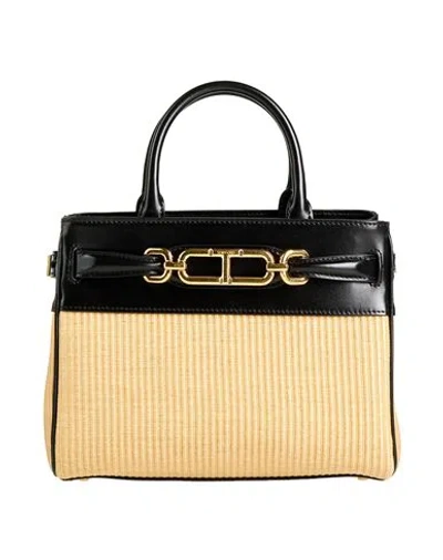 Tom Ford Woman Handbag Sand Size - Cotton, Calfskin, Ecobrass