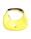 Tom Ford Woman Handbag Yellow Size - Calfskin, Aluminum, Brass