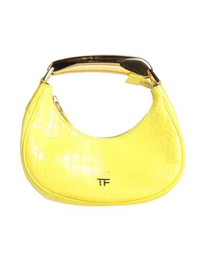 Tom Ford Woman Handbag Yellow Size - Calfskin, Aluminum, Brass In Yellow