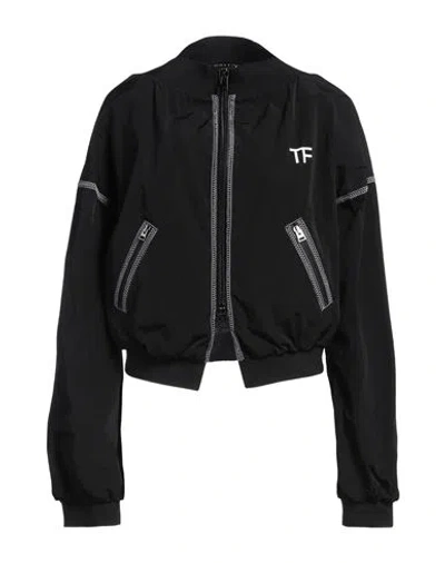 Tom Ford Woman Jacket Black Size 12 Polyamide, Polyester, Elastane
