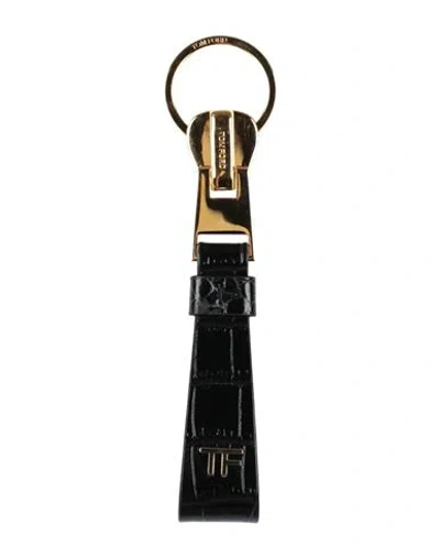 Tom Ford Woman Key Ring Black Size - Leather