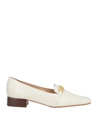 Tom Ford Woman Loafers Ivory Size 7 Goat Skin In White
