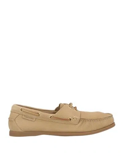 Tom Ford Woman Loafers Sand Size 8 Calfskin In Neutral