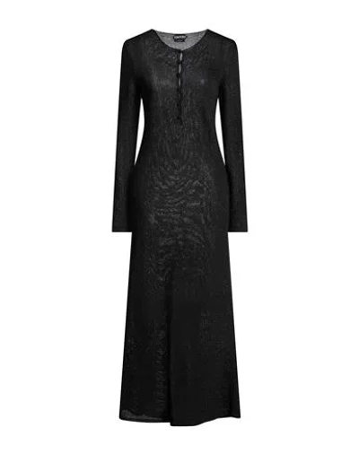 Tom Ford Woman Maxi Dress Black Size L Viscose, Polyamide