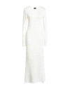Tom Ford Woman Maxi Dress White Size L Viscose, Polyamide In White