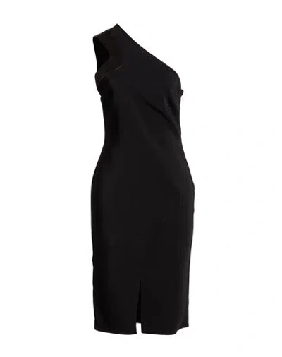 Tom Ford Woman Midi Dress Black Size 4 Viscose, Elastane, Lambskin