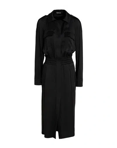 Tom Ford Woman Midi Dress Black Size 8 Acetate, Viscose