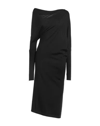 TOM FORD TOM FORD WOMAN MIDI DRESS BLACK SIZE M CASHMERE, SILK