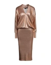 Tom Ford Woman Midi Dress Copper Size M Viscose, Polyester In Orange
