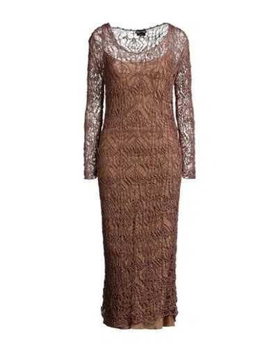 Tom Ford Woman Midi Dress Khaki Size L Acetate