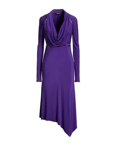Tom Ford Woman Midi Dress Purple Size 4 Viscose, Elastane, Cotton
