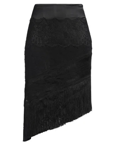 Tom Ford Woman Midi Skirt Black Size 6 Polyamide, Elastane, Silk, Acetate