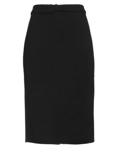 Tom Ford Woman Midi Skirt Black Size S Wool, Polyester, Polyamide, Lambswool