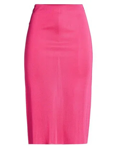 Tom Ford Woman Midi Skirt Fuchsia Size M Viscose, Polyamide In Pink