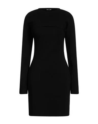 Tom Ford Woman Mini Dress Black Size L Virgin Wool, Polyamide