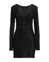 Tom Ford Lurex Cotton & Wool Knit Mini Dress In Black