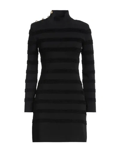Tom Ford Woman Mini Dress Black Size M Viscose, Polyamide, Polyester, Elastane