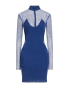 Tom Ford Crepe Mesh-panelling Mini Dress In Blue