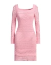 Tom Ford Woman Mini Dress Pink Size M Viscose, Polyester, Polyamide In Pink