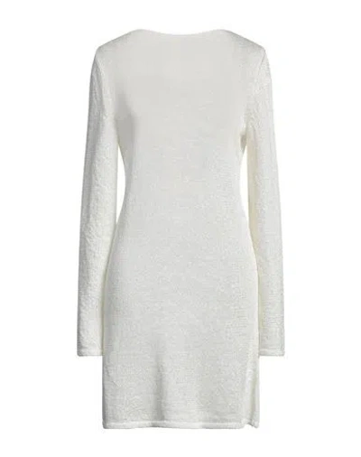 Tom Ford Woman Mini Dress White Size M Viscose, Polyamide
