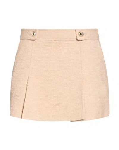 Tom Ford Woman Mini Skirt Beige Size 2 Virgin Wool, Polyamide, Silk, Cashmere, Elastane