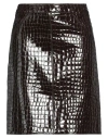 Tom Ford Woman Mini Skirt Dark Brown Size 4 Goat Skin