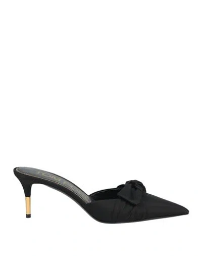 Tom Ford Woman Mules & Clogs Black Size 6 Viscose, Silk