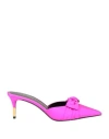 Tom Ford Woman Mules & Clogs Fuchsia Size 7.5 Viscose, Silk In Pink