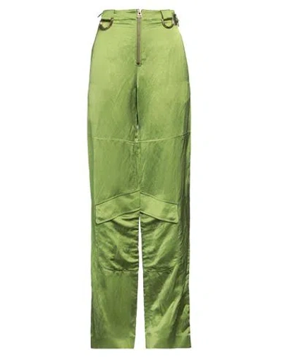 Tom Ford Woman Pants Acid Green Size 6 Viscose, Linen