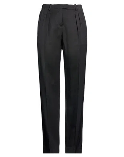 TOM FORD TOM FORD WOMAN PANTS BLACK SIZE 8 SILK, VIRGIN WOOL