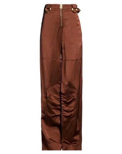 Tom Ford Woman Pants Brown Size 4 Viscose, Linen