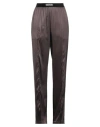 Tom Ford Woman Pants Chocolate Brown Size L Silk, Elastane In Brown