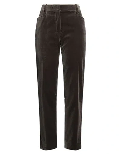 Tom Ford Woman Pants Grey Size 6 Cotton, Elastane In Brown