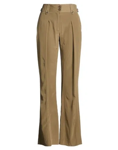 Tom Ford Woman Pants Military Green Size 4 Silk