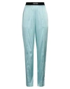 Tom Ford Woman Pants Turquoise Size L Silk, Elastane, Polyamide In Blue