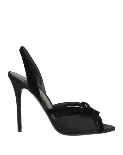 Tom Ford Woman Pumps Black Size 11 Textile Fibers