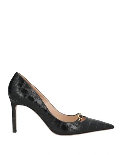 Tom Ford Woman Pumps Black Size 6 Goat Skin, Brass