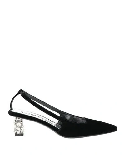 Tom Ford Woman Pumps Black Size 7.5 Textile Fibers