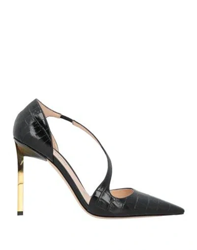 Tom Ford Woman Pumps Black Size 8 Calfskin In Multi