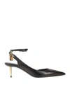 Tom Ford Woman Pumps Black Size 7 Goat Skin, Zamak, Brass