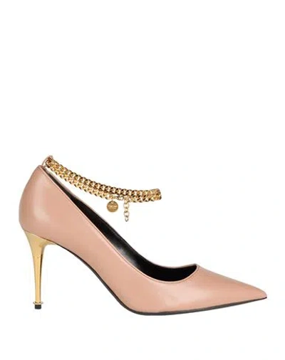 Tom Ford Woman Pumps Blush Size 11 Goat Skin, Brass, Steel In Pink