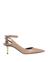 Tom Ford Padlock 55 Shiny Leather Pointed Pumps In Pink