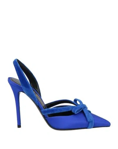 Tom Ford Woman Pumps Bright Blue Size 7.5 Textile Fibers