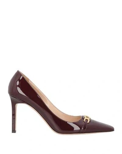 Tom Ford Woman Pumps Burgundy Size 7 Calfskin