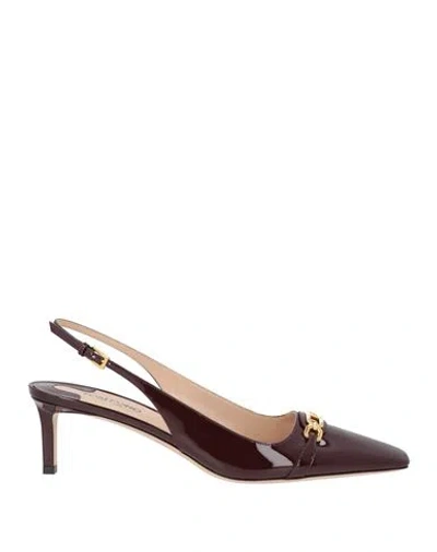 Tom Ford Woman Pumps Burgundy Size 8 Leather In Red